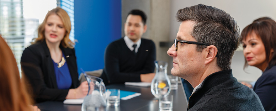 Group of people in a business meeting